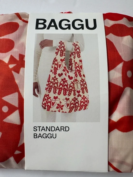 NWT BAGGU Standard Reusable Printed Tote Bag - Cowgirl - Picture 4 of 8